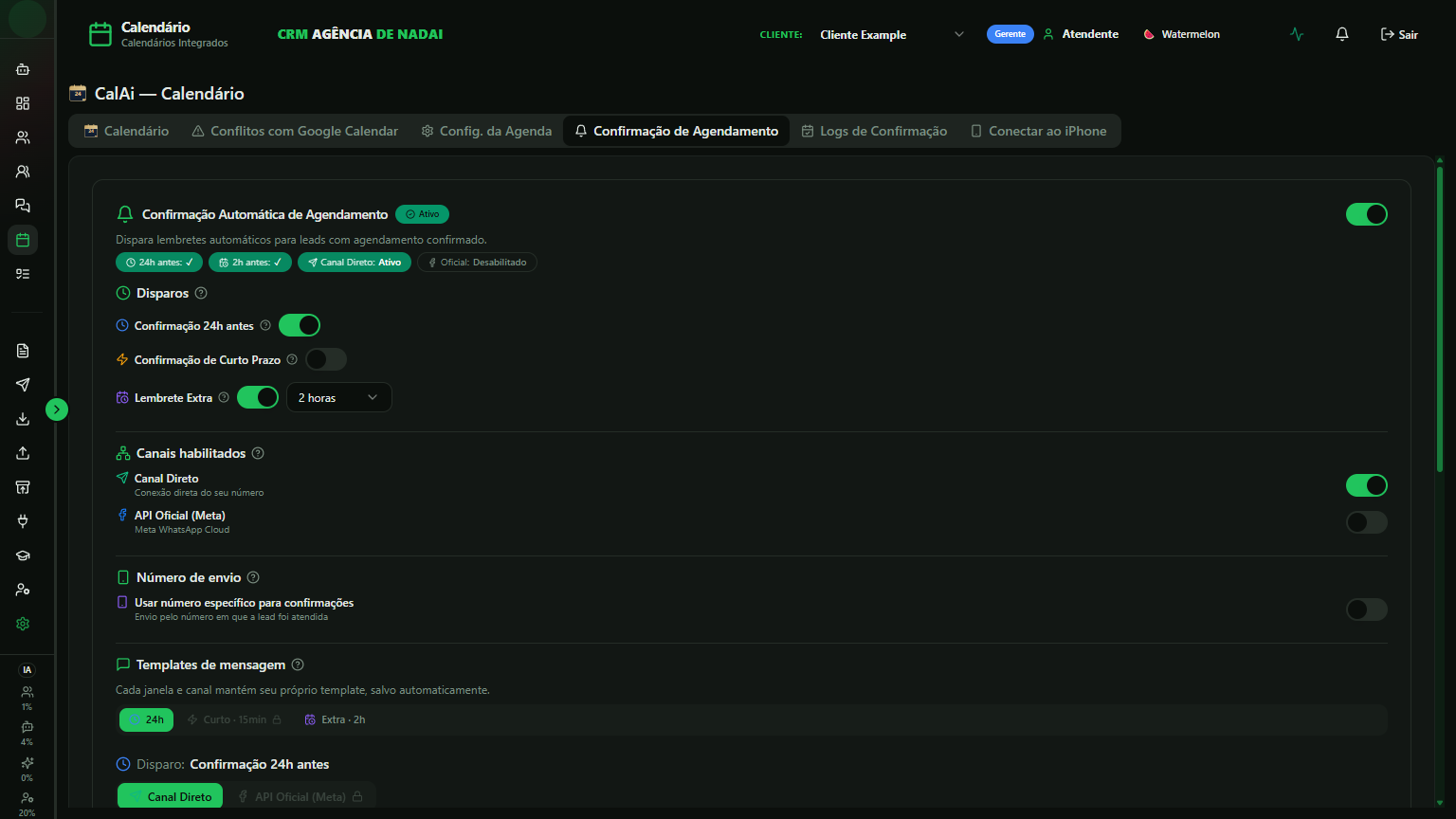 Confirmação automática de agendamento