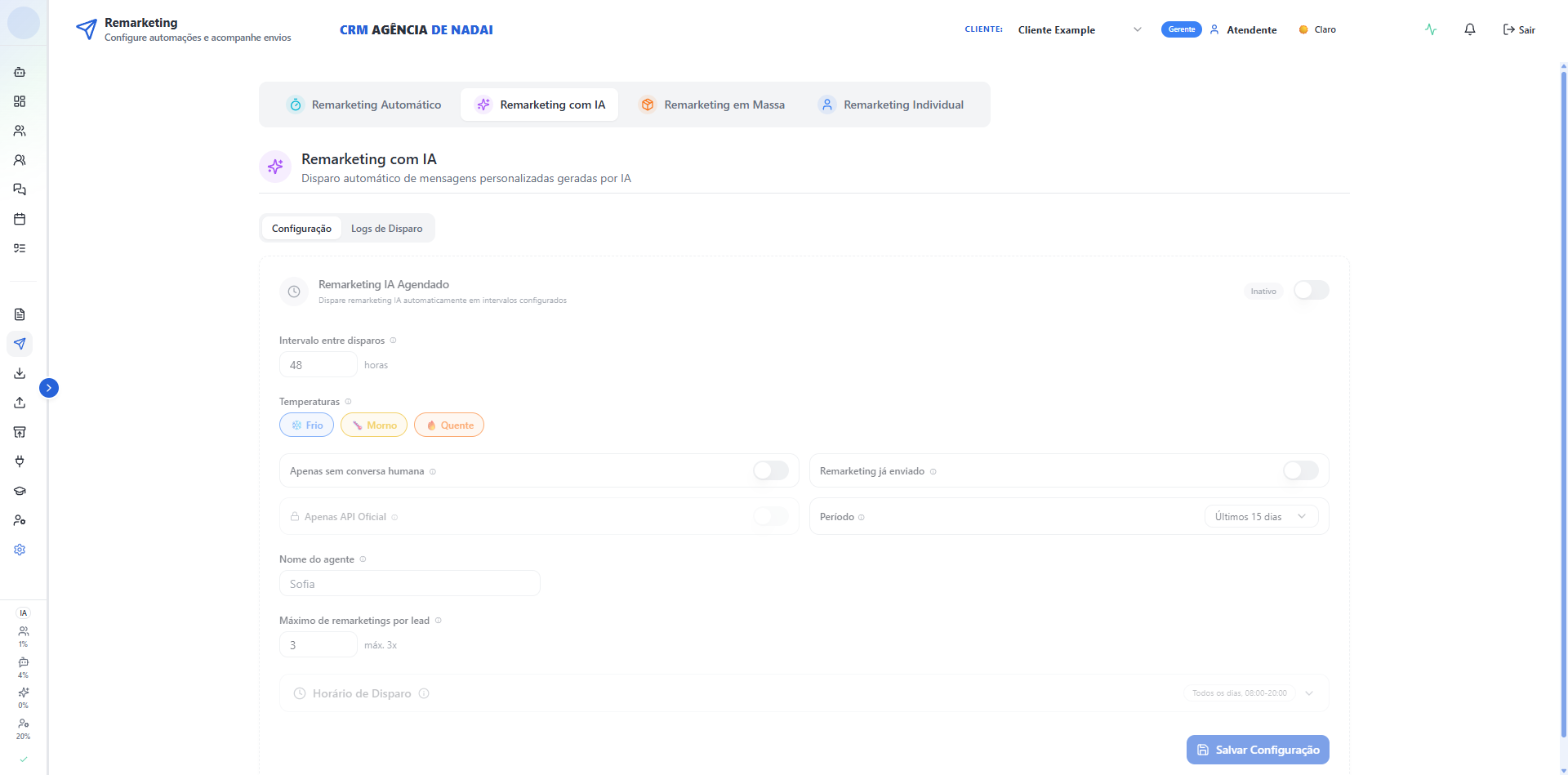 Remarketing automático com IA
